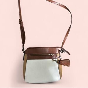 St. Johns Elegant Brown and White Women's Crossbody Bag